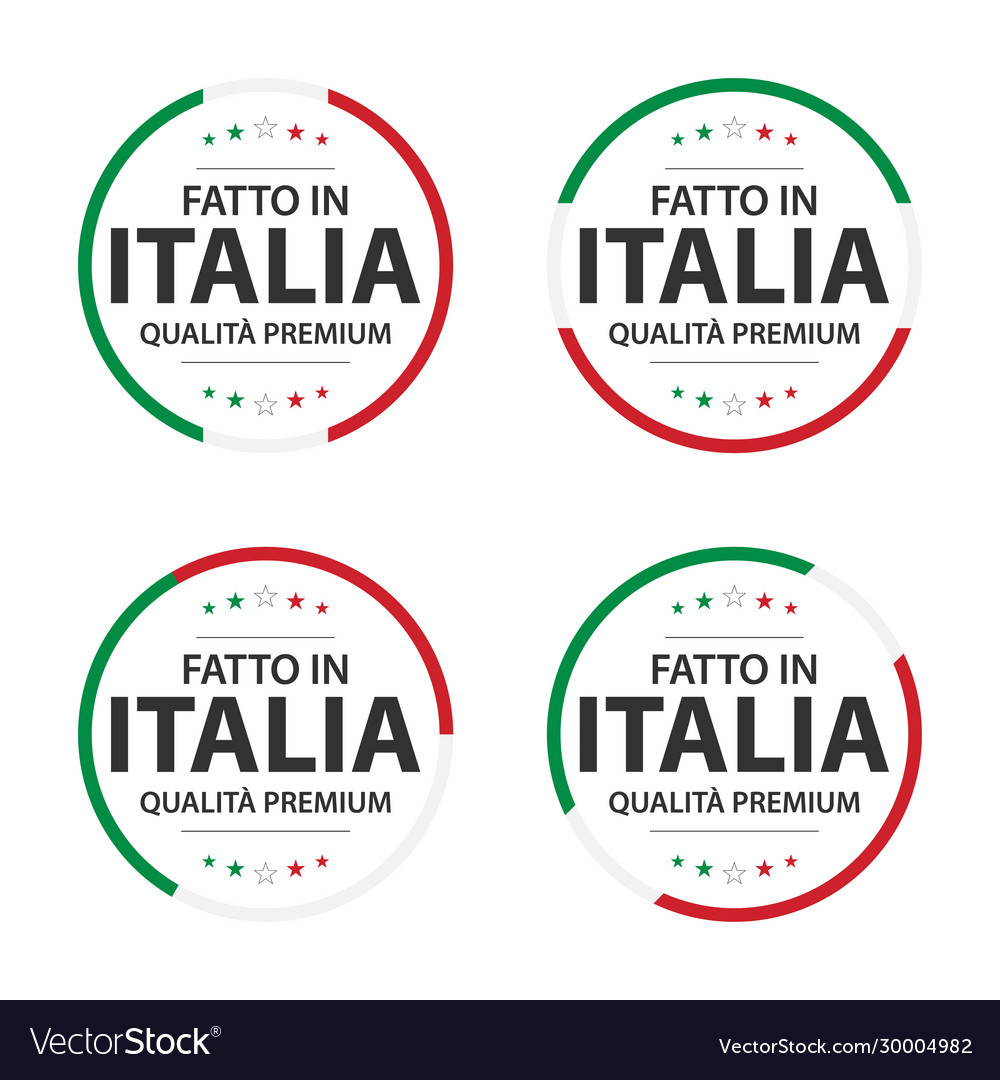 Set four italian icons title