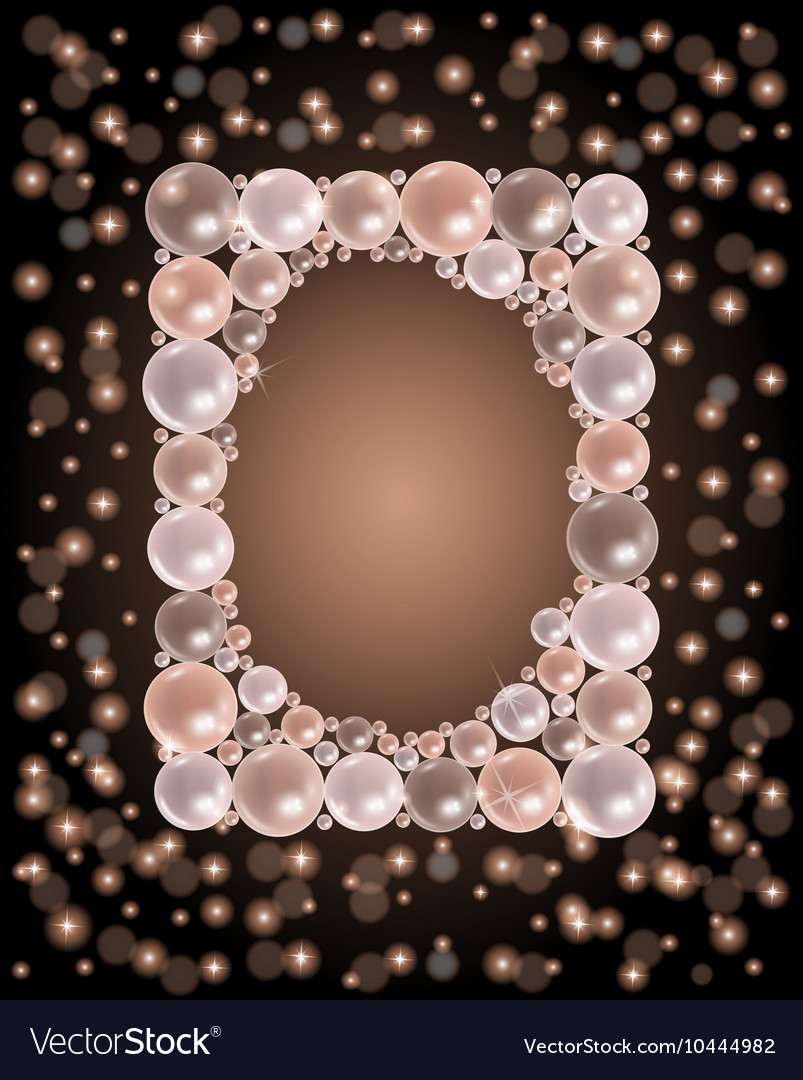 Shiny pearls frame