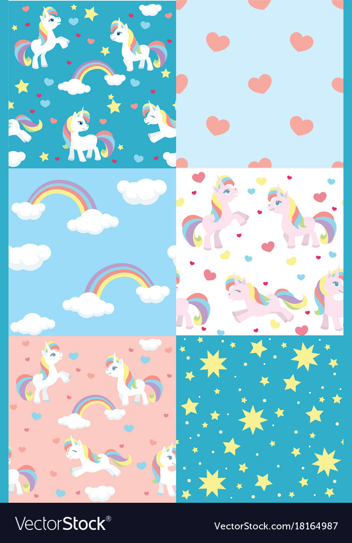 Adorable Unicorn Rainbow Pattern