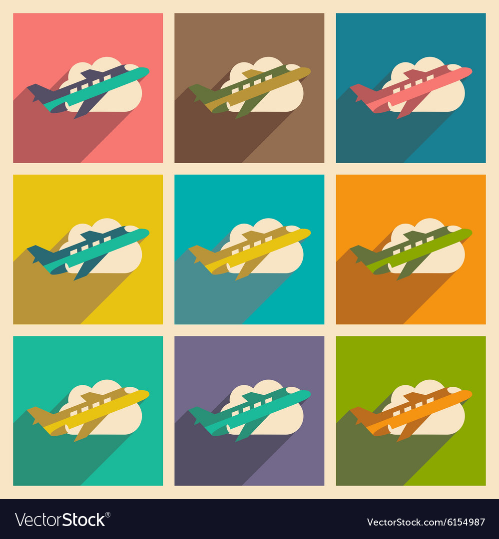 Flat with shadow concept and mobile application