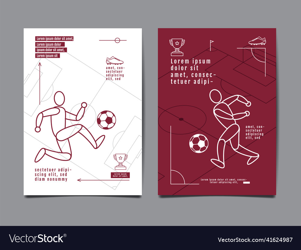 Football tournament sport layout design soccer vector image Football tournament sport layout design soccer