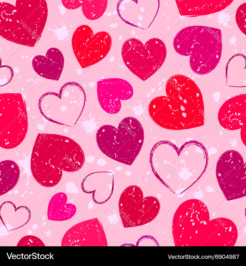 Grunge hearts Royalty Free Vector Image - VectorStock