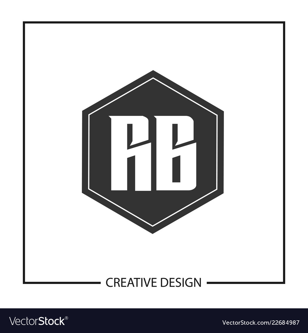 Initial letter rb logo template design