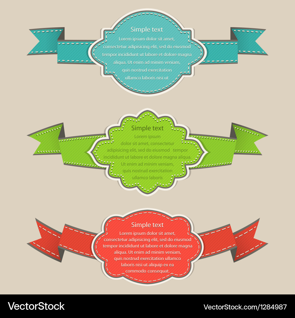 Ribbons set Royalty Free Vector Image - VectorStock