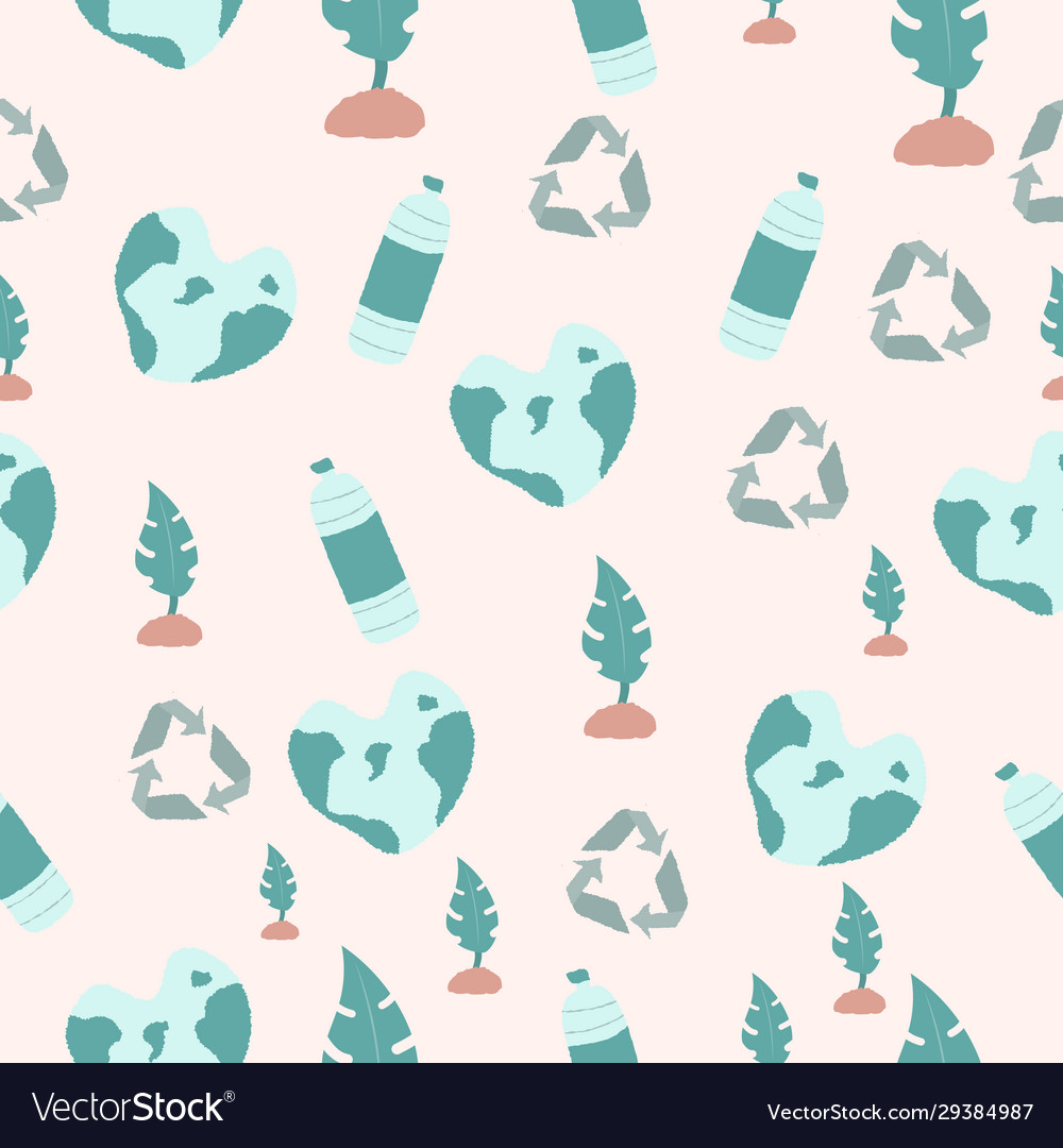 Seamless environment pattern vector image Seamless environment pattern