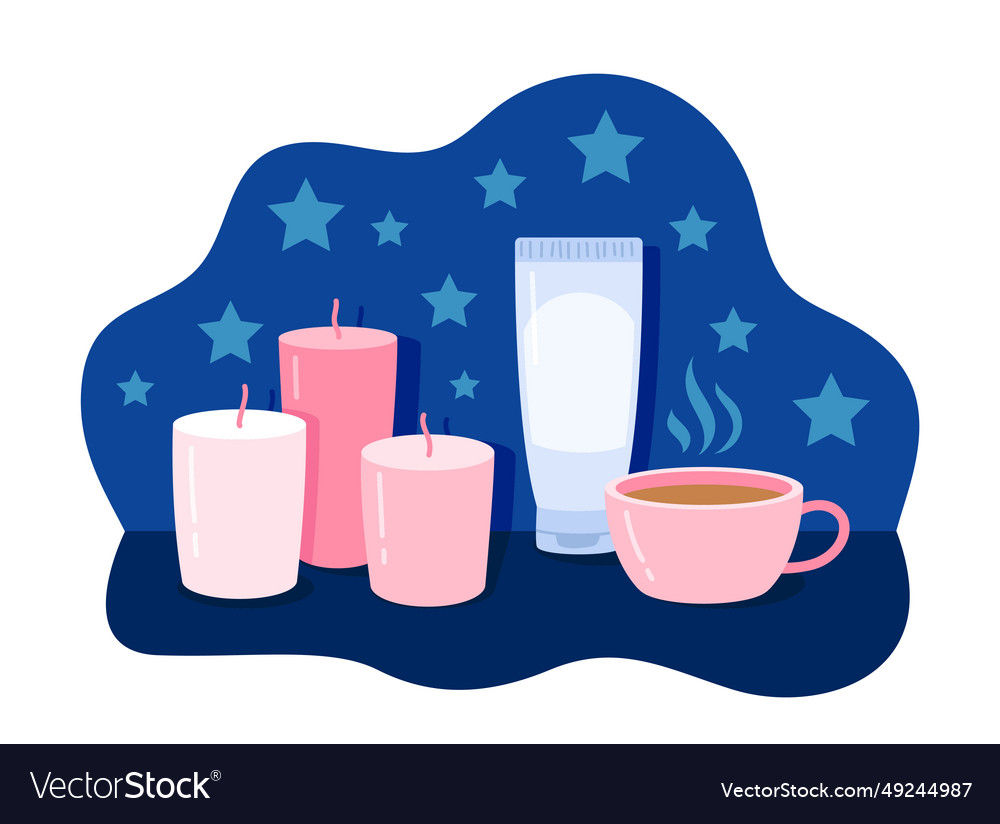 Set of items for sleep vector image Set of items for sleep