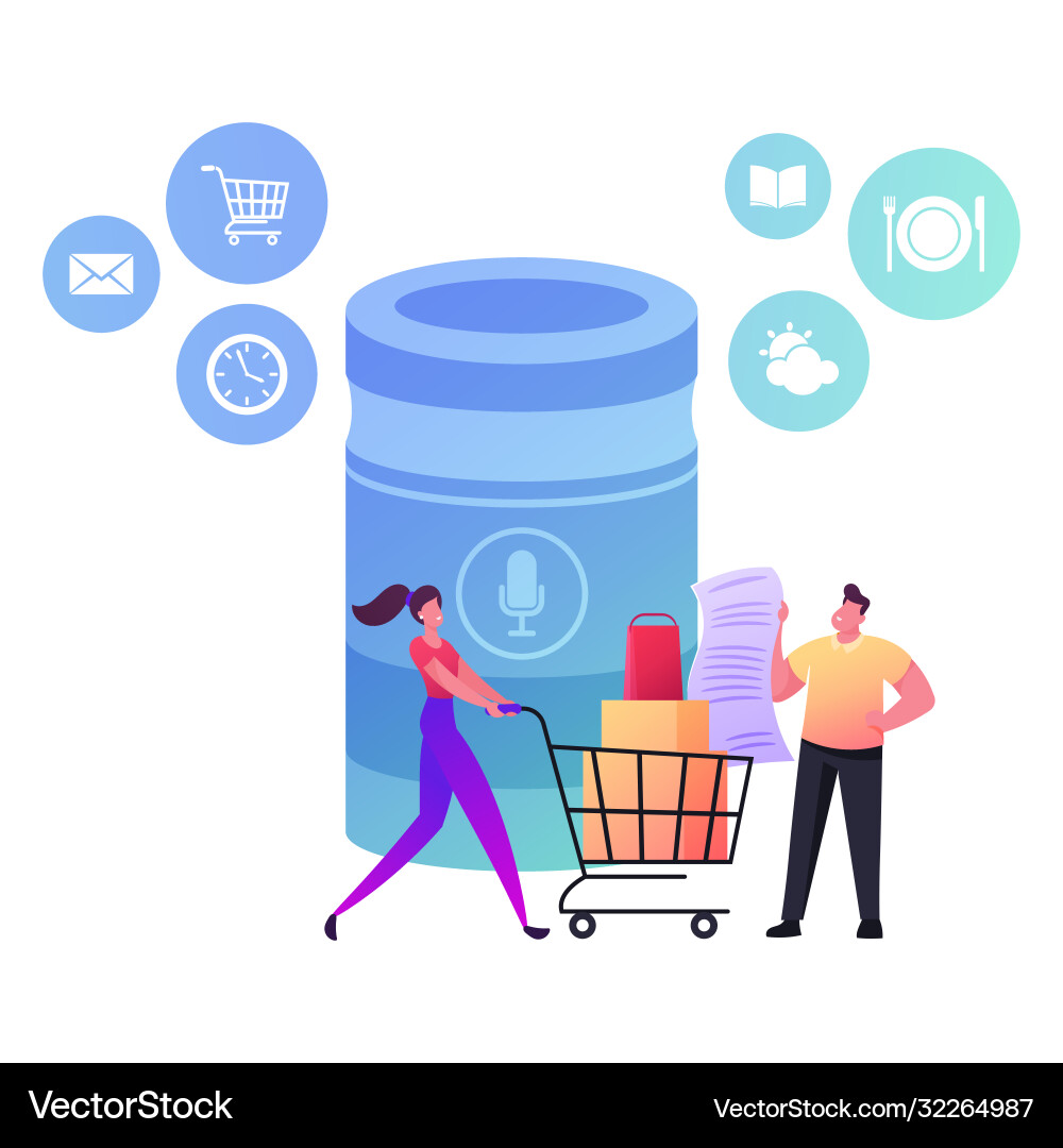 Home Assistant Vector Smart home assistant intelligence technology Vector Image
