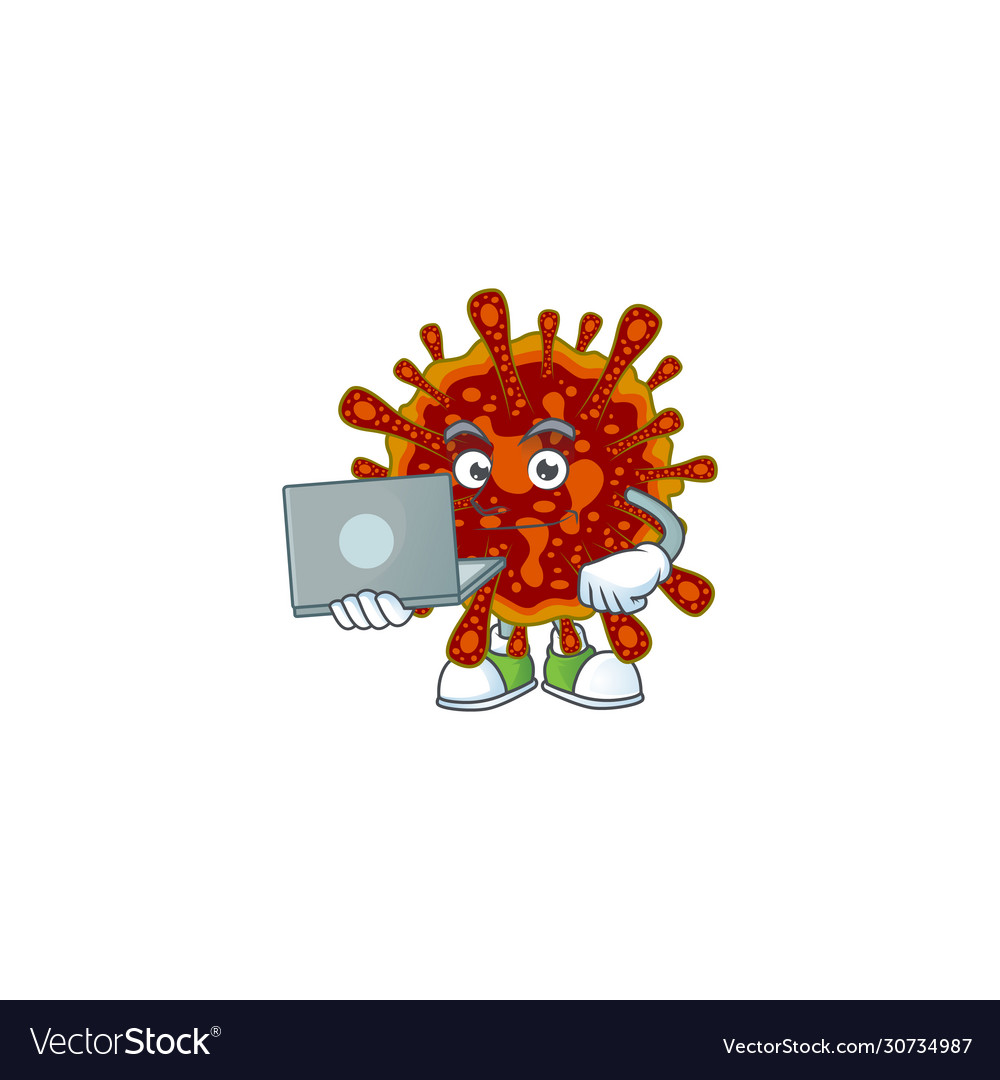 Smart student deadly coronvirus using a laptop