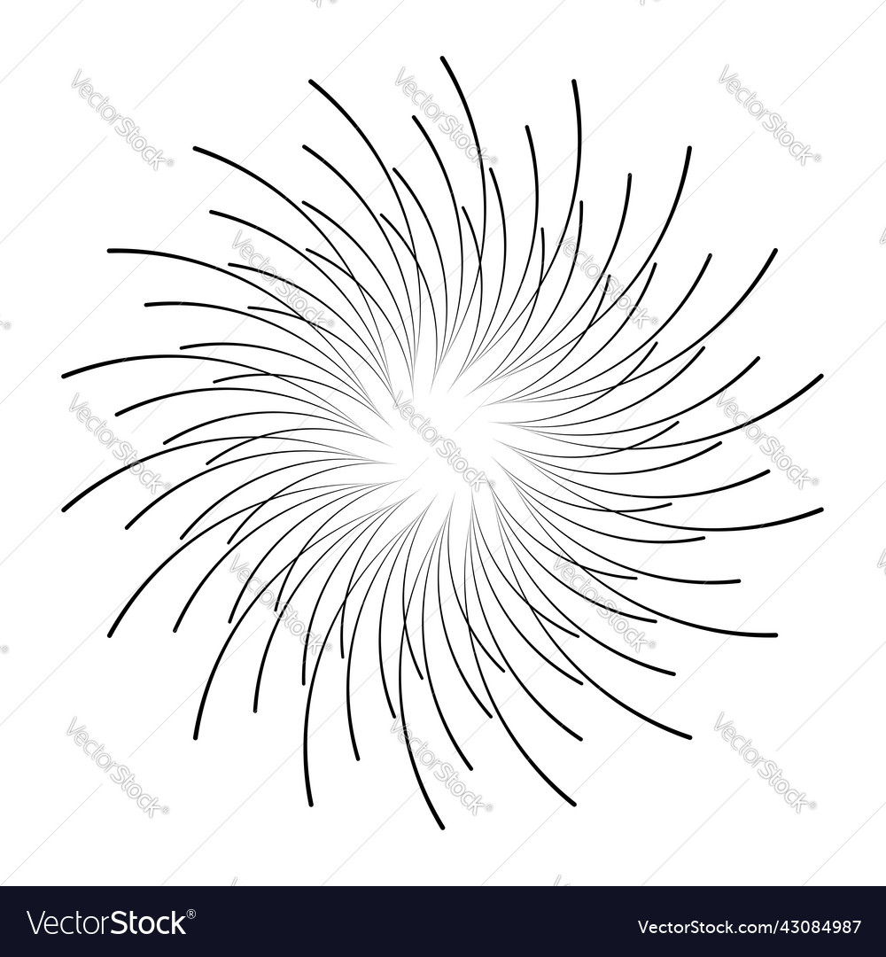 Twisted spiral radial abstract element swirl twirl