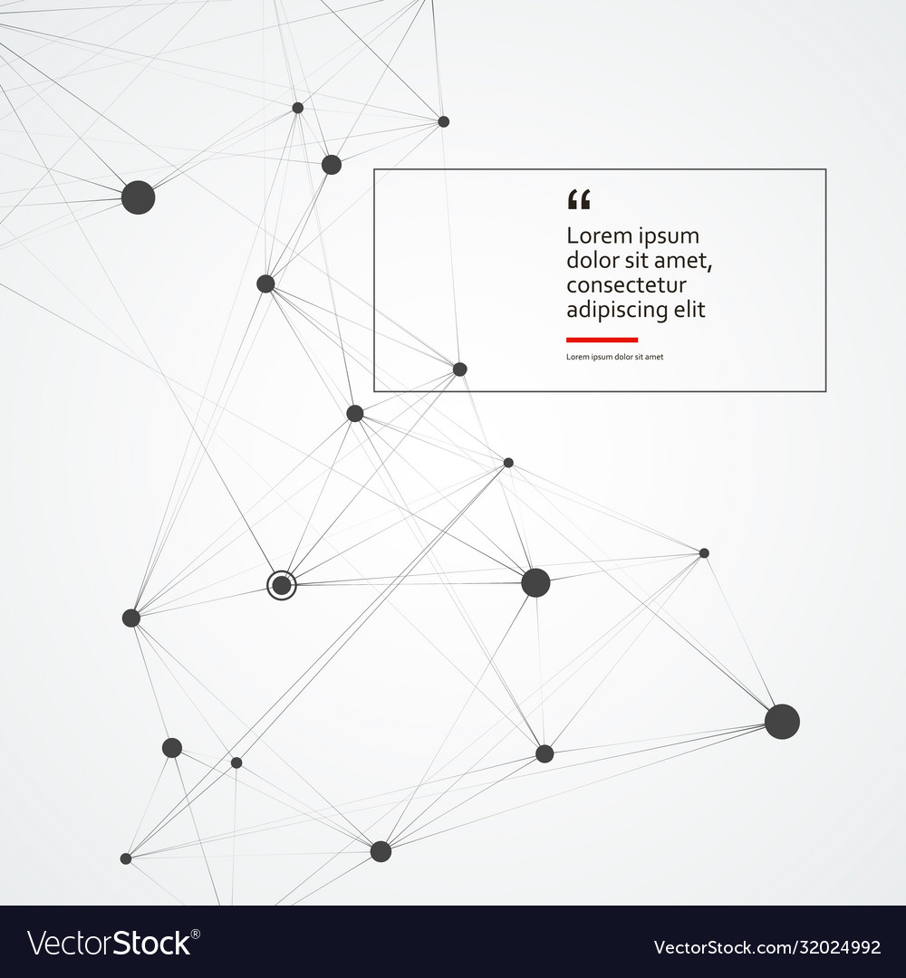 Abstract polygonal with connecting dots lines vector image Abstract polygonal with connecting dots lines