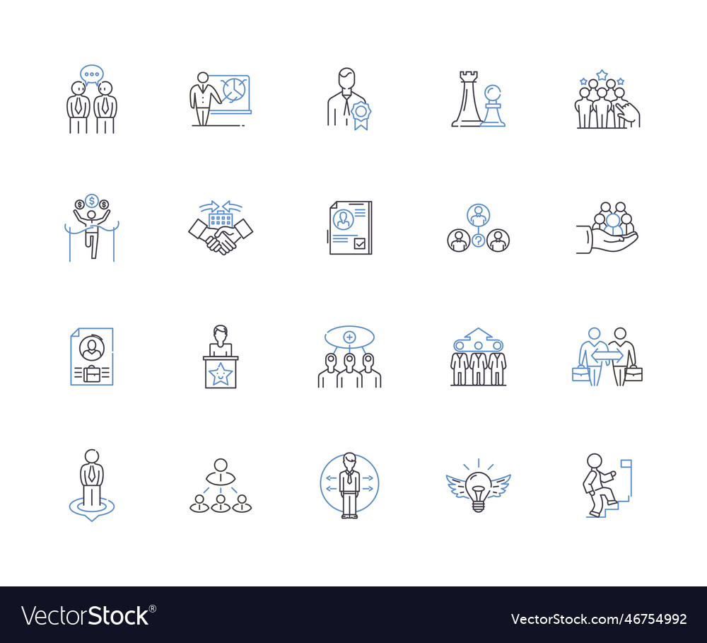 Administration outline icons collection