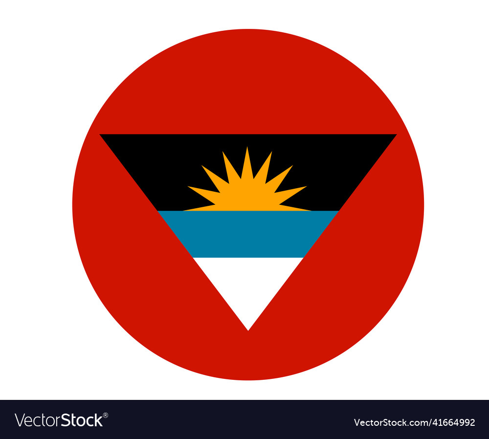 Antigua and barbuda flag national north america vector image Antigua and barbuda flag national north america