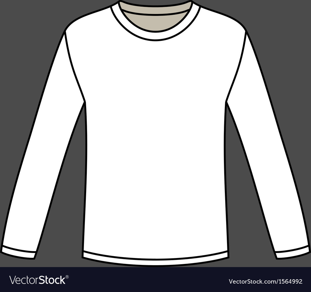 Blank long-sleeved T-shirt template 