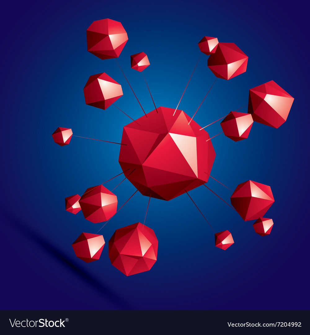 Digital 3d abstraction geometric polygonal element