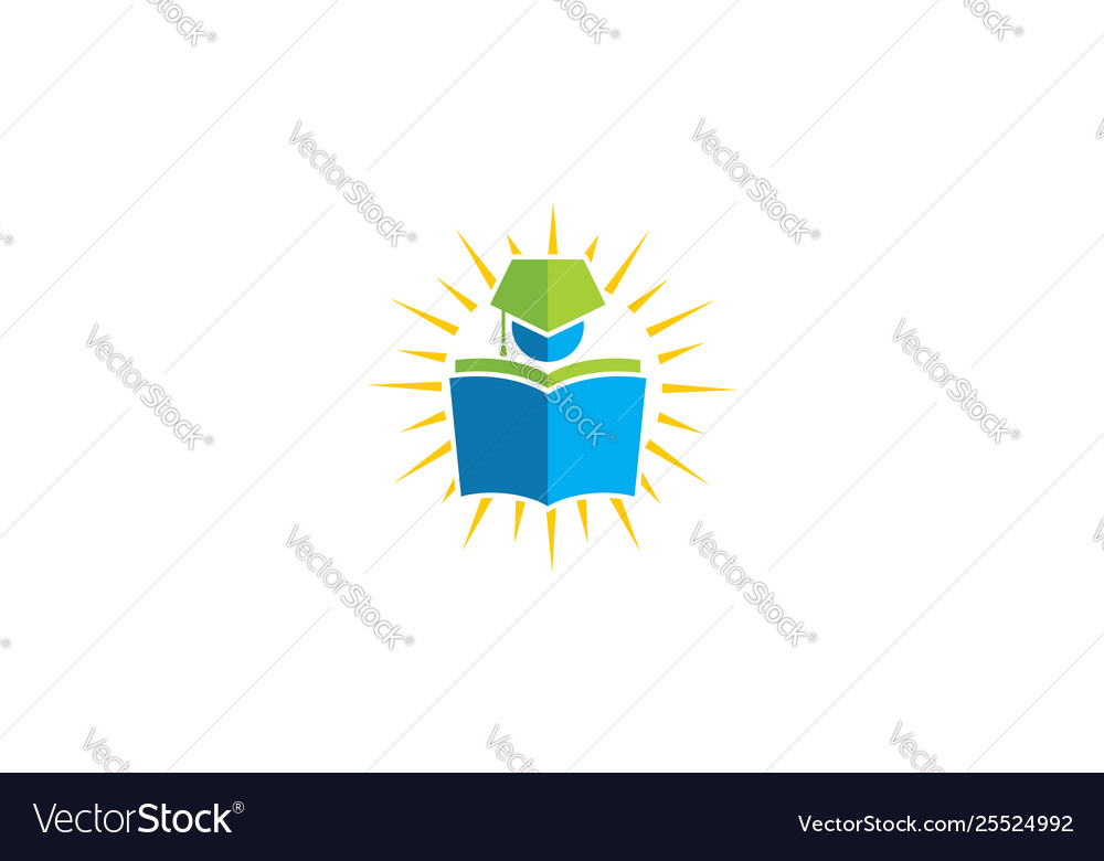 Educational books logo icon Royalty Free Vector Image