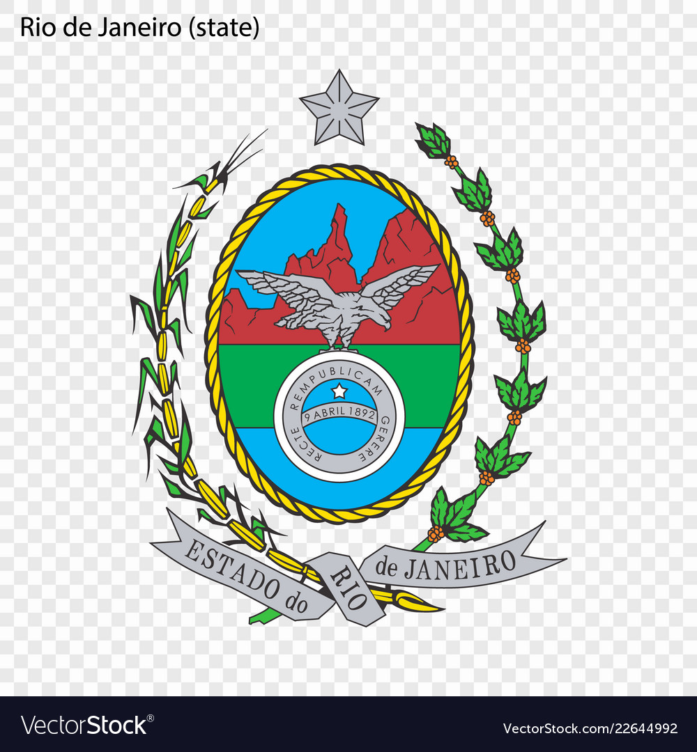 Emblem Of Rio De Janeiro State Of Brazil Vector Image