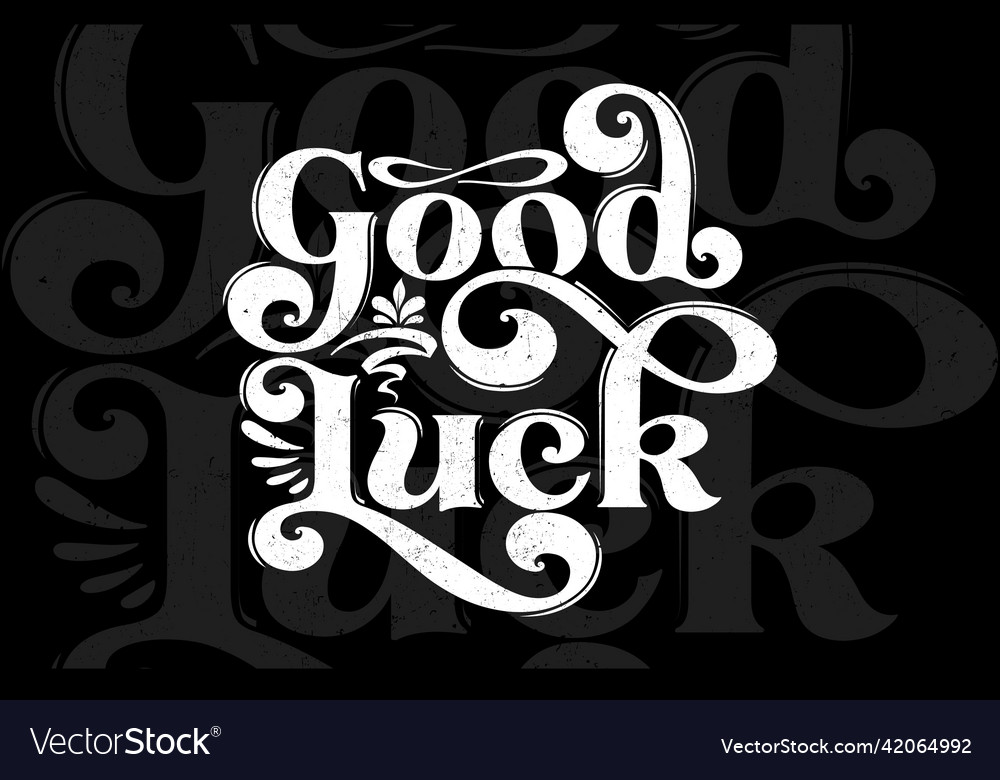 Good luck typography t shirt design