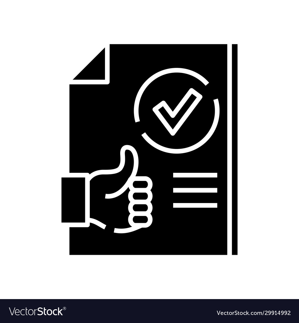 Good mark black icon concept Royalty Free Vector Image