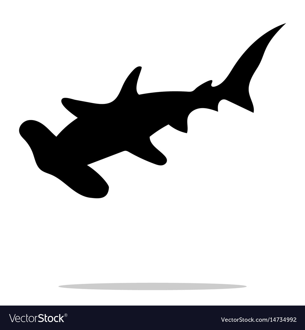 Shark hammerhead predator nautical black