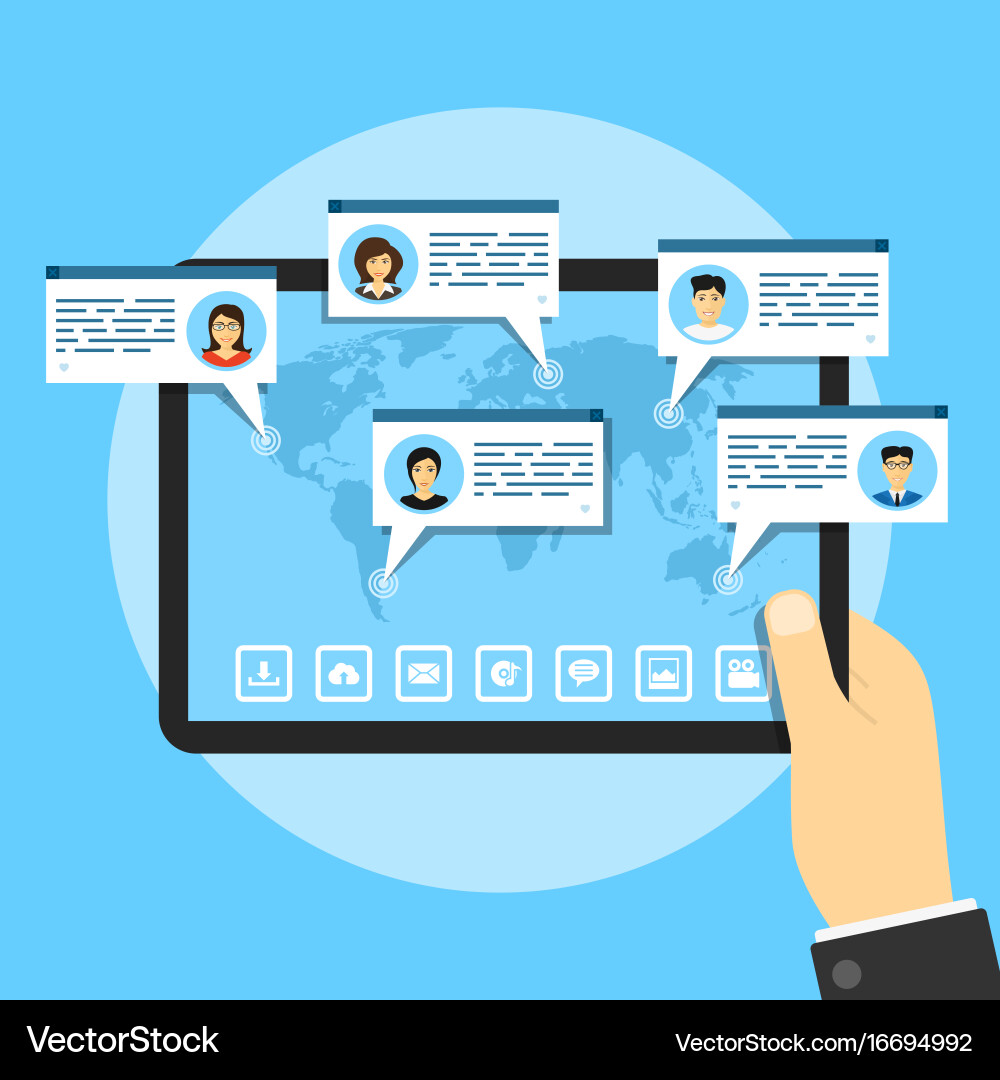 Social network concept Royalty Free Vector Image