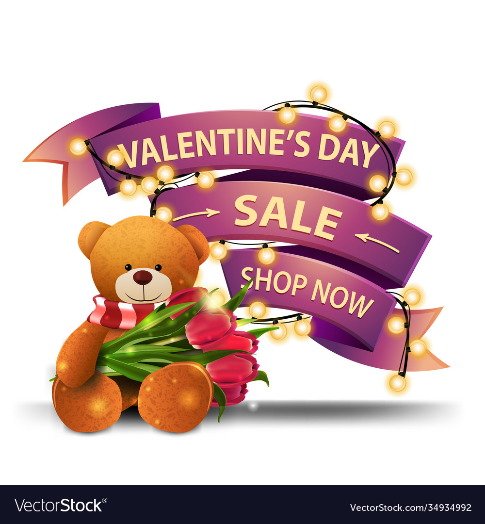 Valentinstag Verkauf Shop jetzt rosa Rabatt-Banner