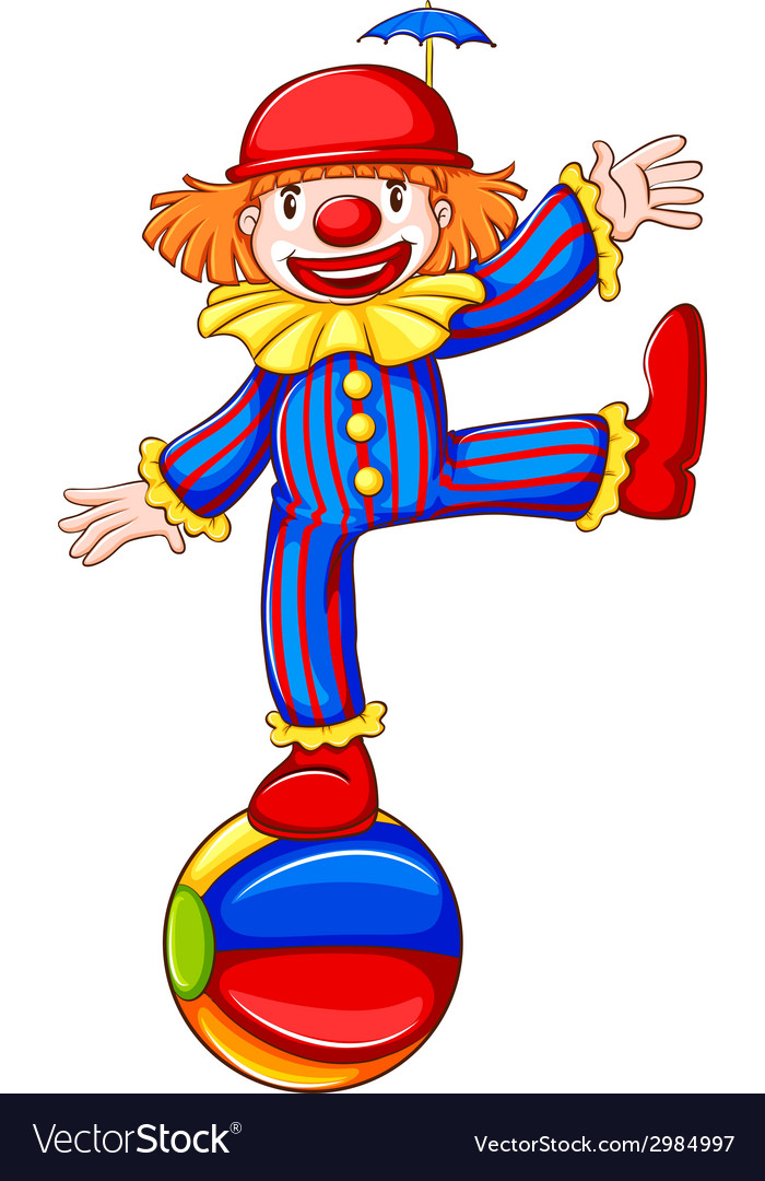 A simple drawing of a playful clown Royalty Free Vector