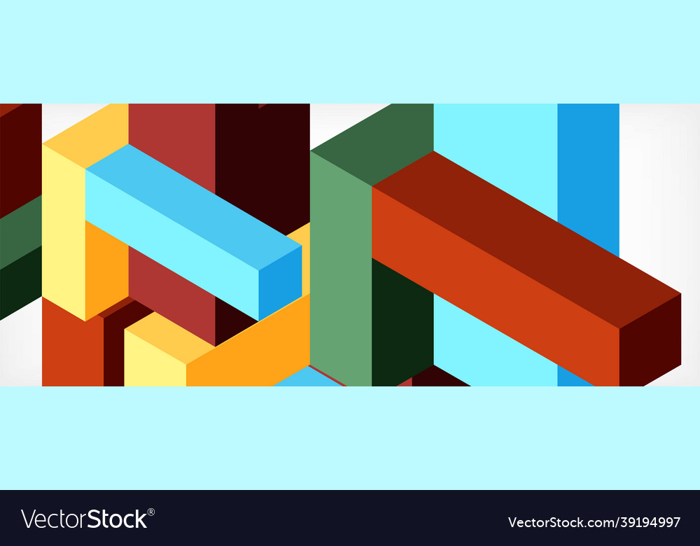 Abstract background 3d cubes cubic elements vector image Abstract background 3d cubes cubic elements