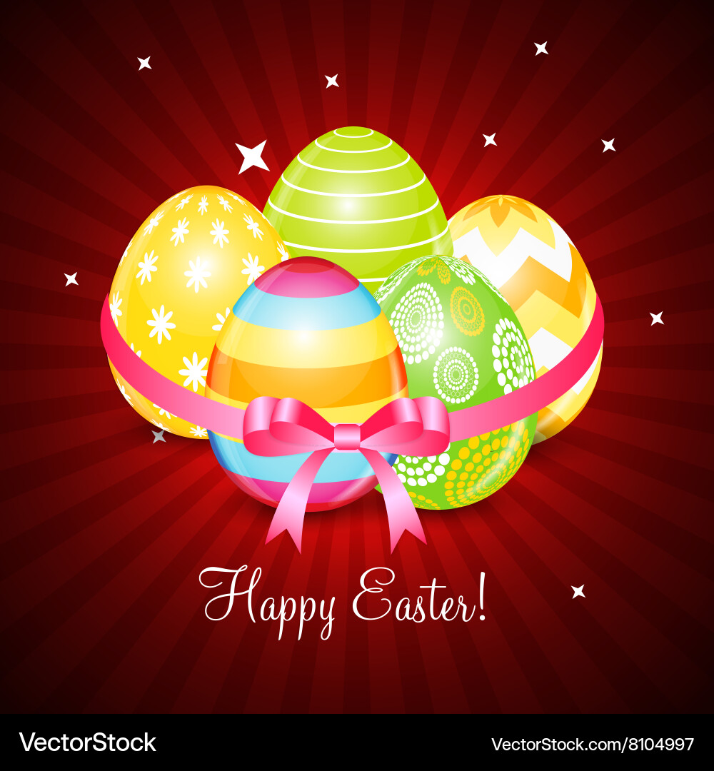 Beautiful easter egg background Royalty Free Vector Image