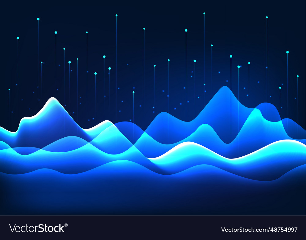 Big data technology background the lines vector image Big data technology background the lines