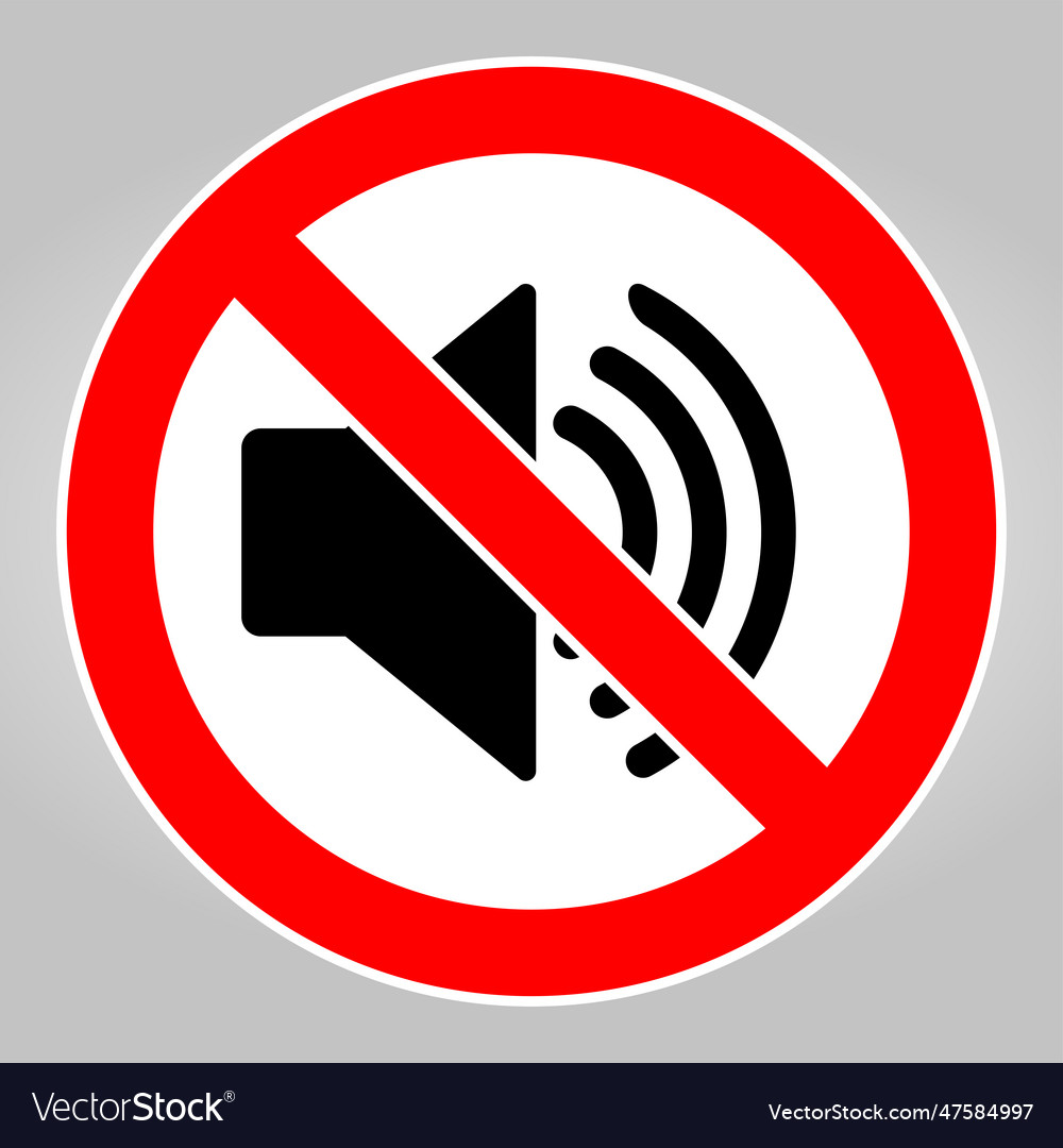 do-not-make-a-loud-noise-no-speaker-no-sound-icon-vector-image