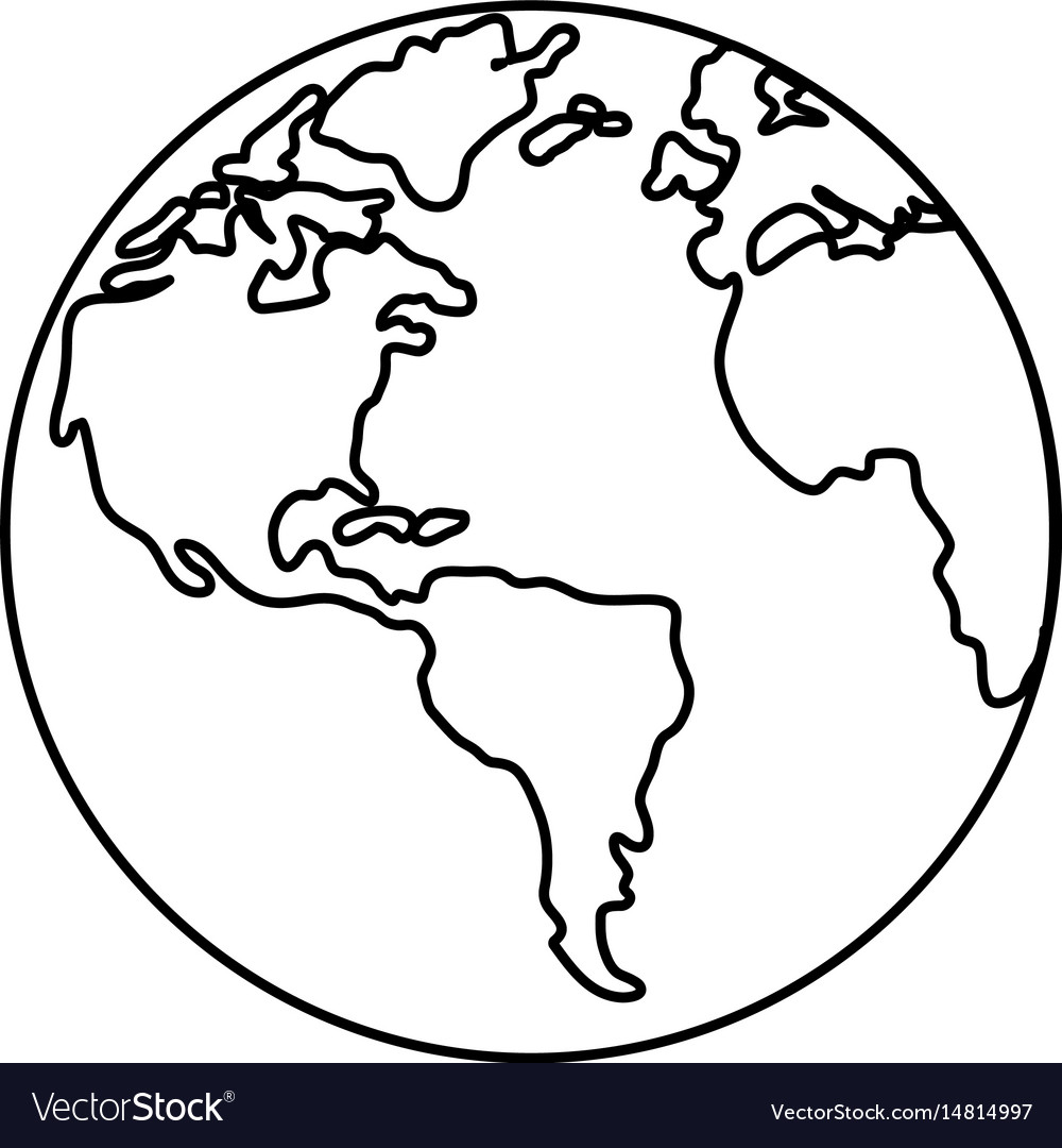 Earth planet sphere Royalty Free Vector Image - VectorStock