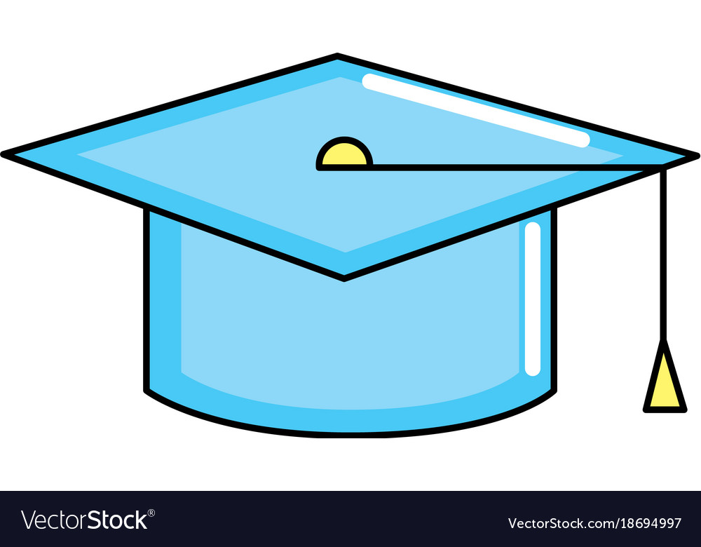 Download Isolated graduation cap design Royalty Free Vector Image