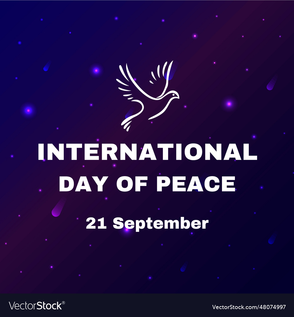 On the theme of international peace day Royalty Free Vector