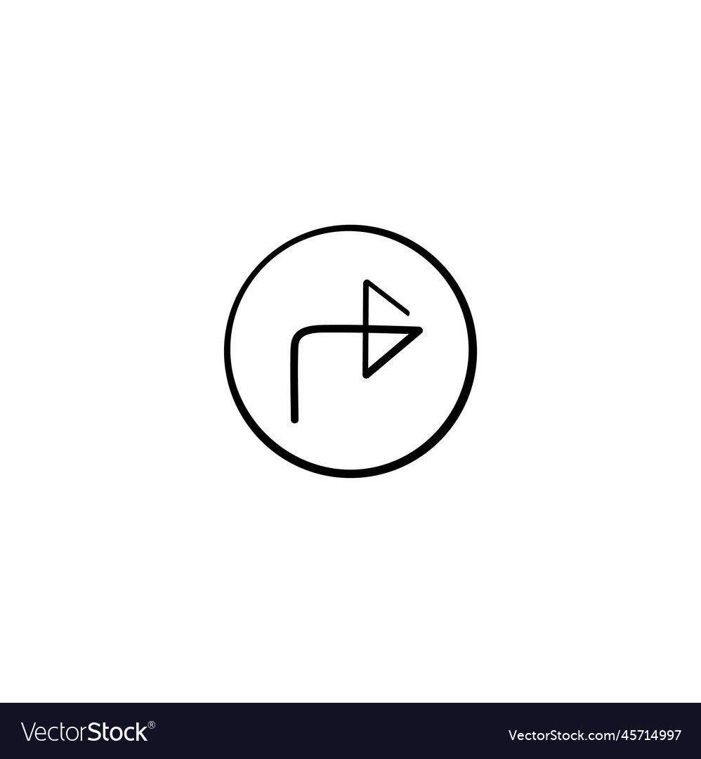 Right line style icon design