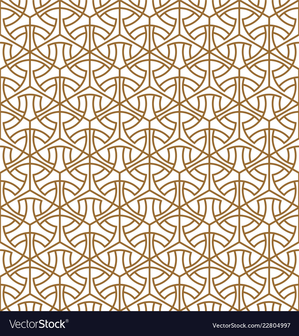 Seamless abstract pattern in golden lines average