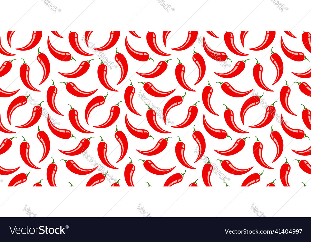 Seamless pattern of chilli vector image Seamless pattern of chilli