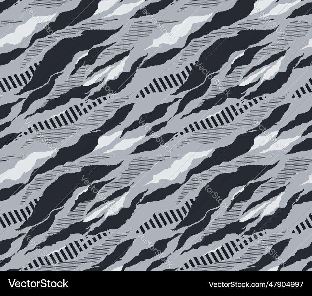 Seamless winter camouflage abstract pattern Vector Image
