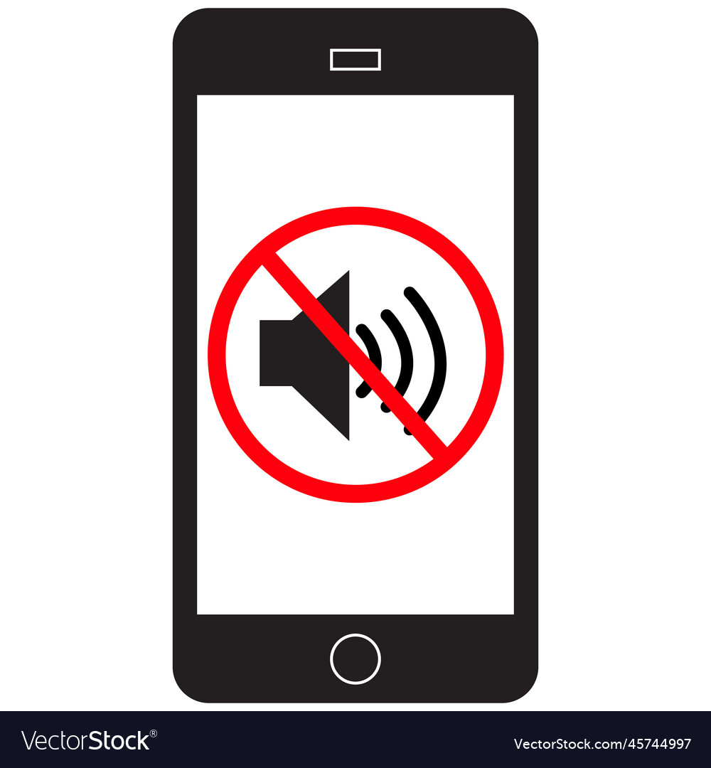 smart-phone-in-silent-mode-icon-on-white-vector-image