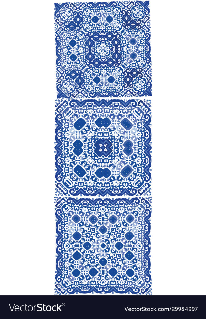 Traditional ornate portuguese azulejo Royalty Free Vector