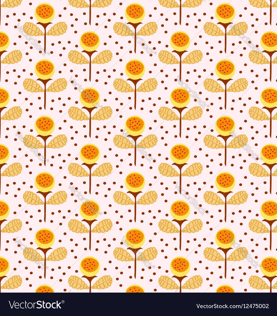 Abstract cute floral seamless patterns Royalty Free Vector