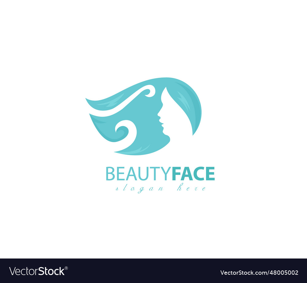 Beauty Face Spa Logo Design Royalty Free Vector Image