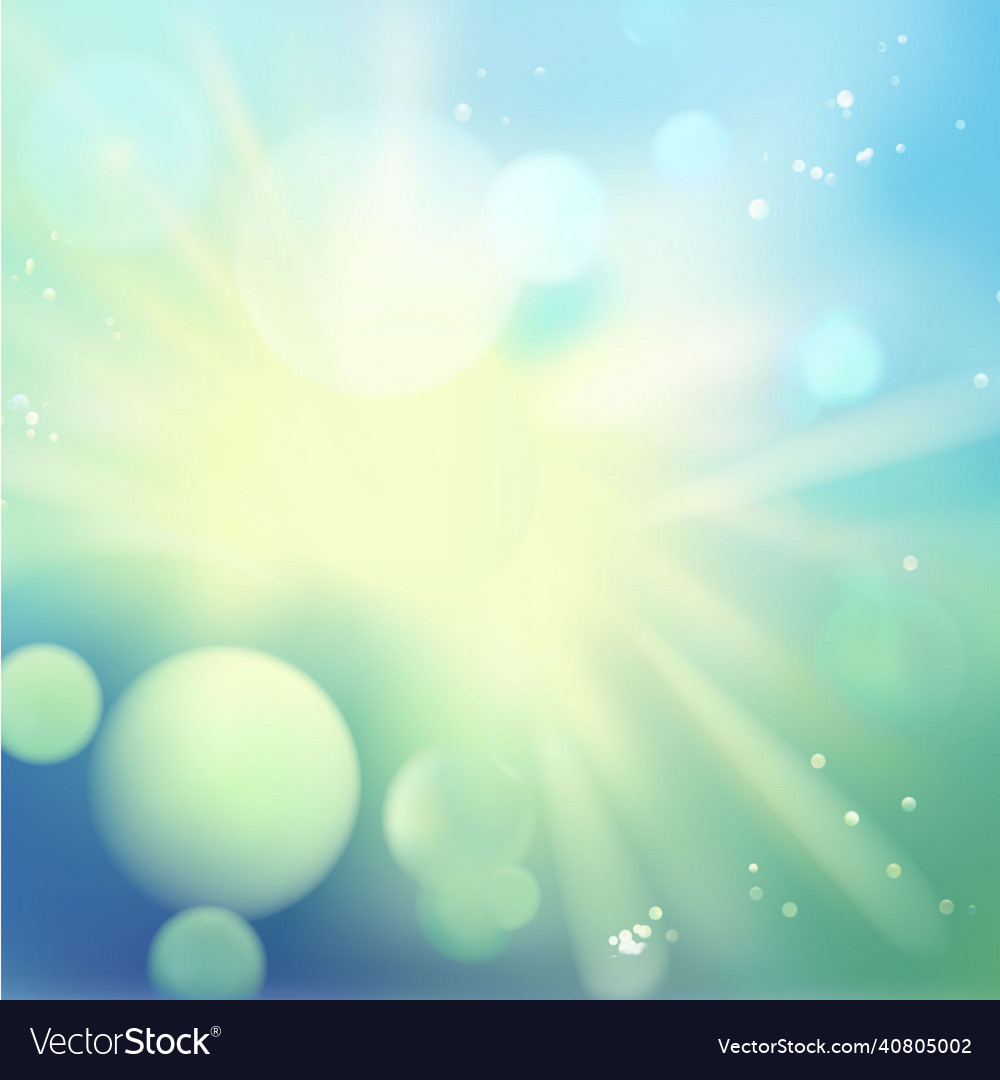 Blue and green background with lights Royalty Free Vector