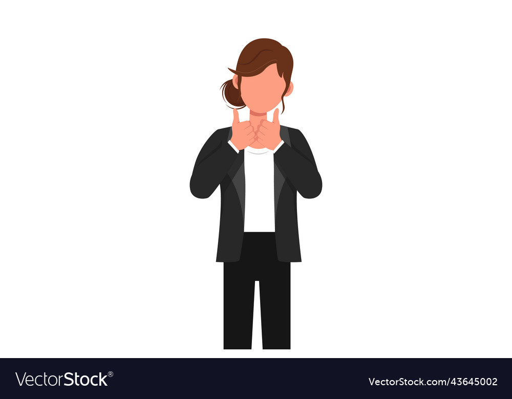 Business design drawing businesswoman with two