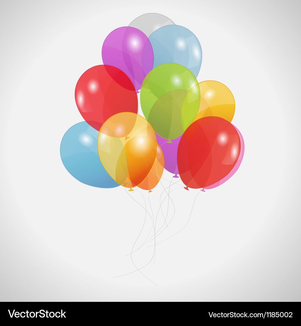 Colored balloons Royalty Free Vector Image - VectorStock