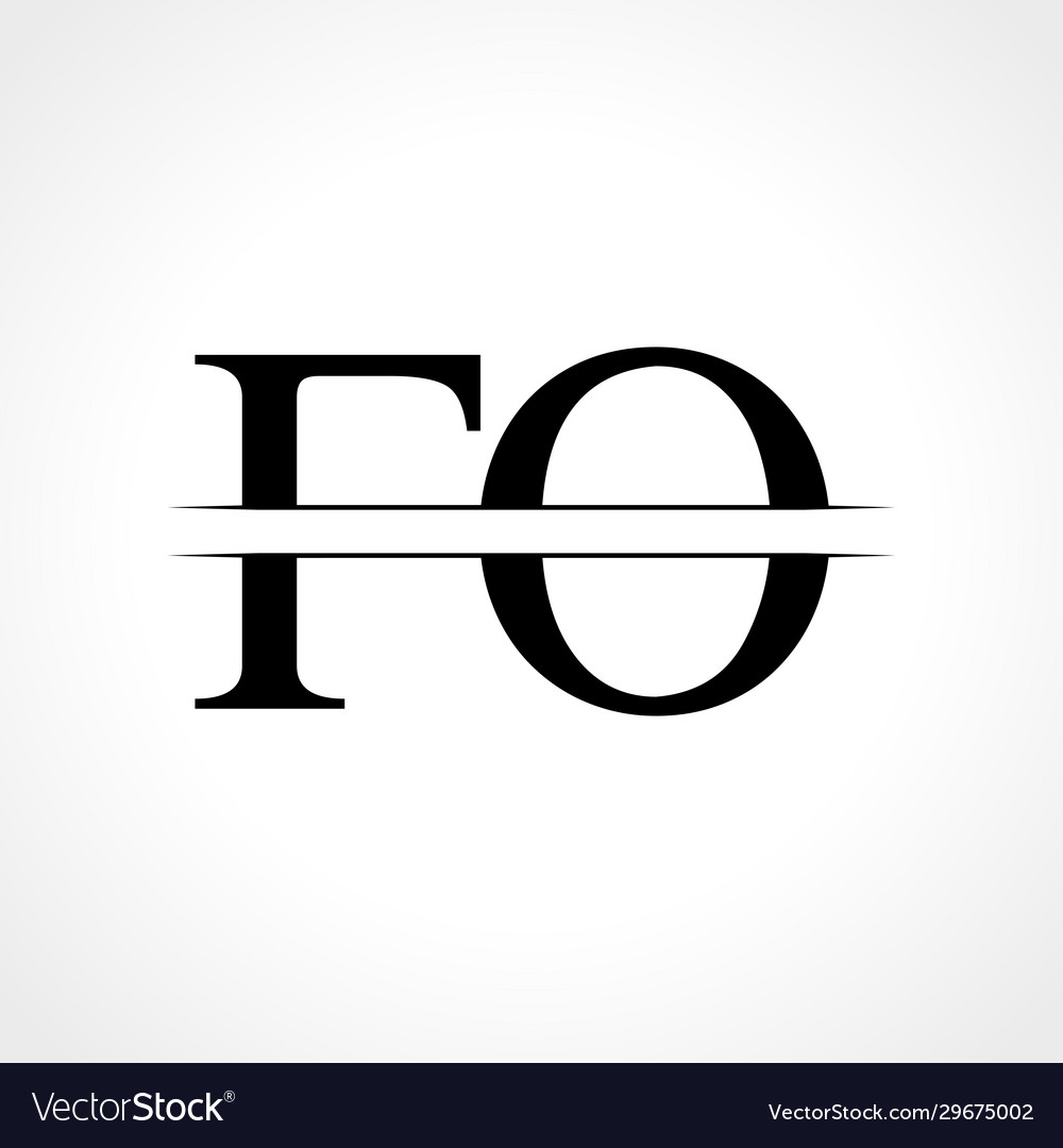 Fo letter type logo design template abstract