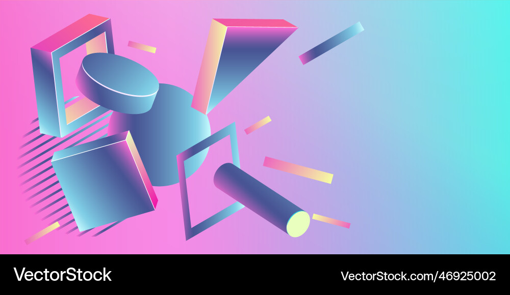 Futuristic abstract gradient bright background Vector Image