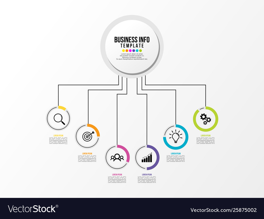 Infographic design template with options steps vector image Infographic design template with options steps