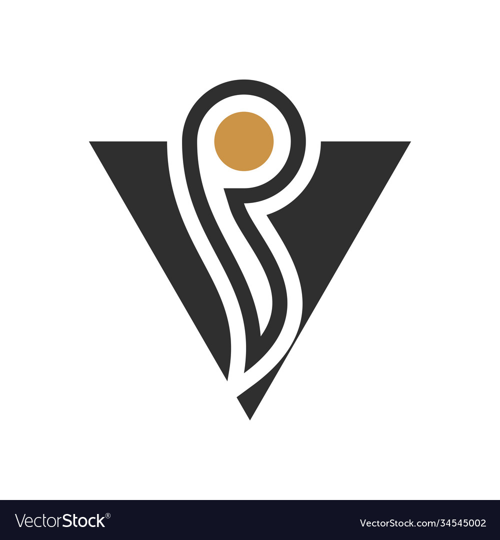 Initial letter vp logo or pv design