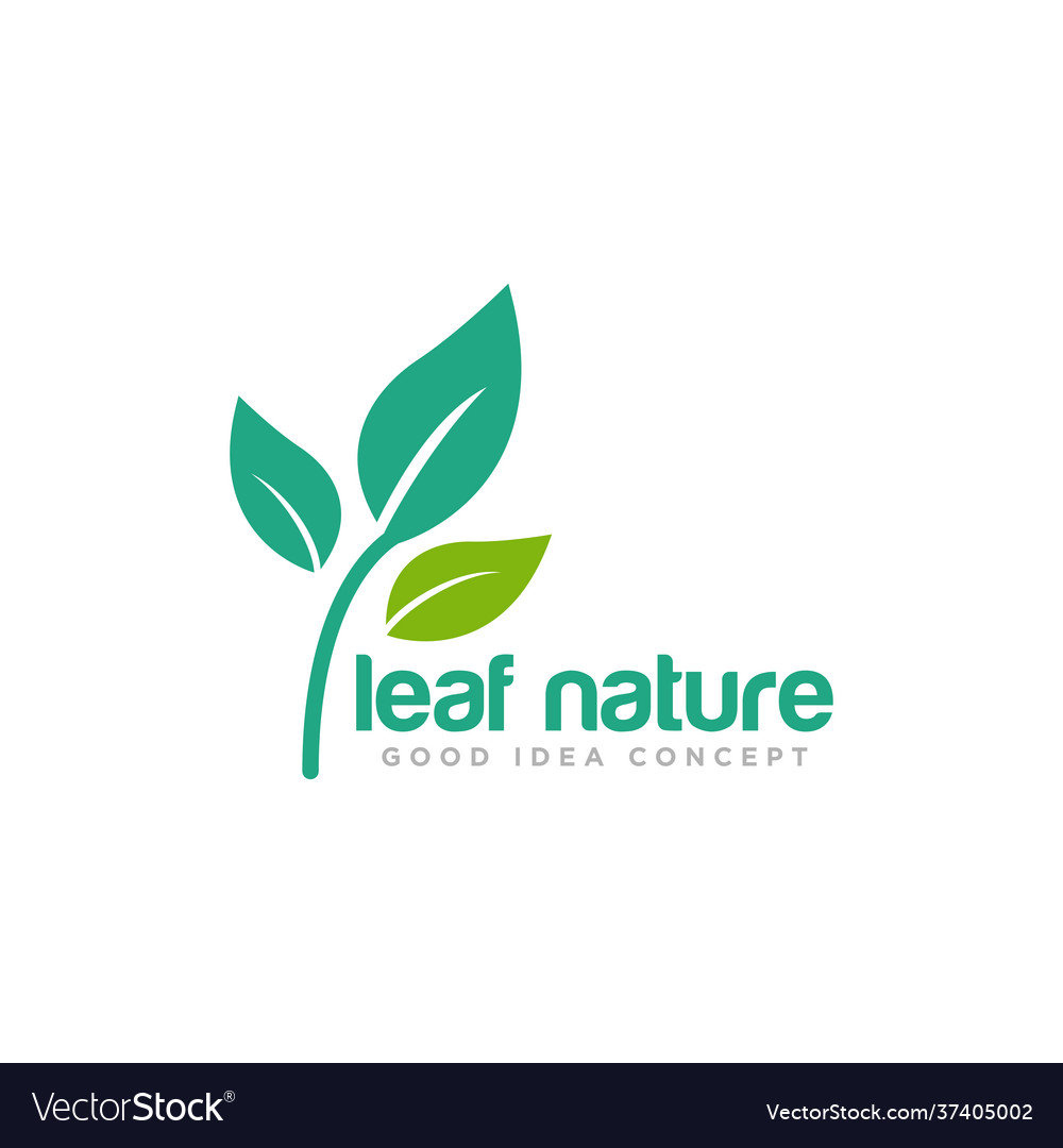 Leaf nature logo design Royalty Free Vector Image