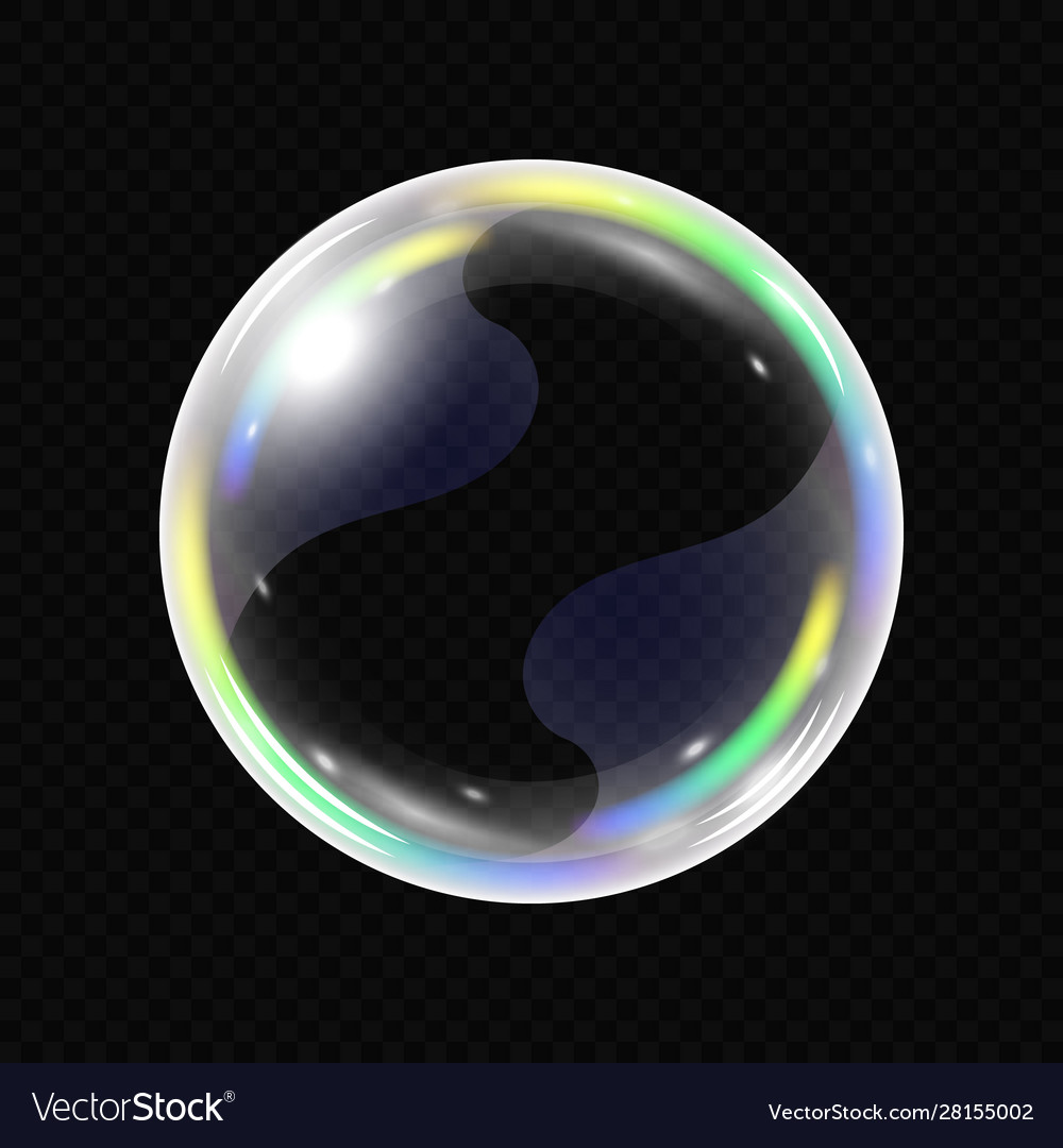 Vector Soap Bubble Realistic Soap Bubble Stock Vector (Royalty Free)  1895511178